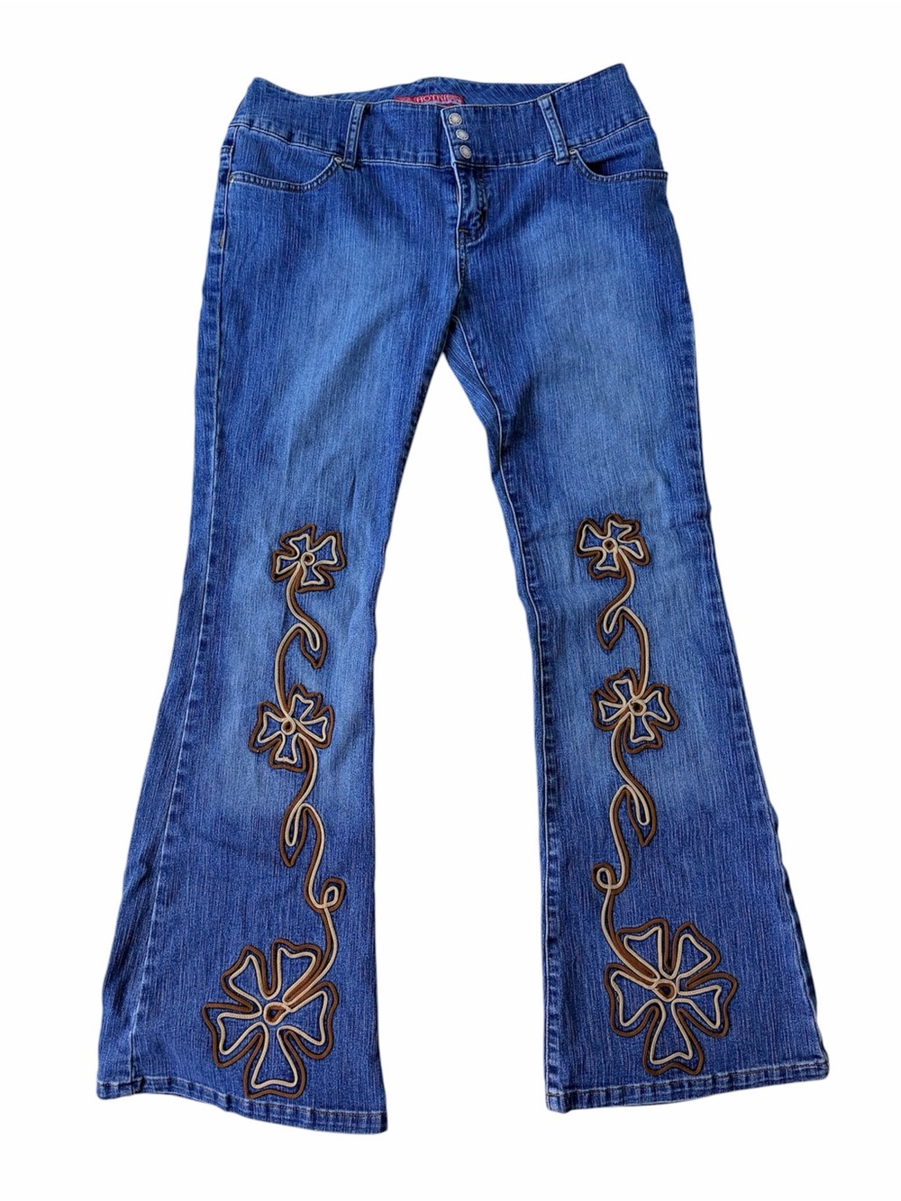 Women’s Hotkiss Embroidered Flared Jeans – Size 13